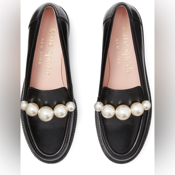 kate spade Shoes - Kate spade black posh pearl loafer Size 8B